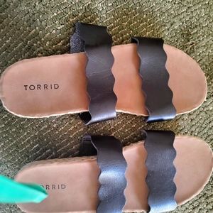 Torrid black sandals size 8 wide.